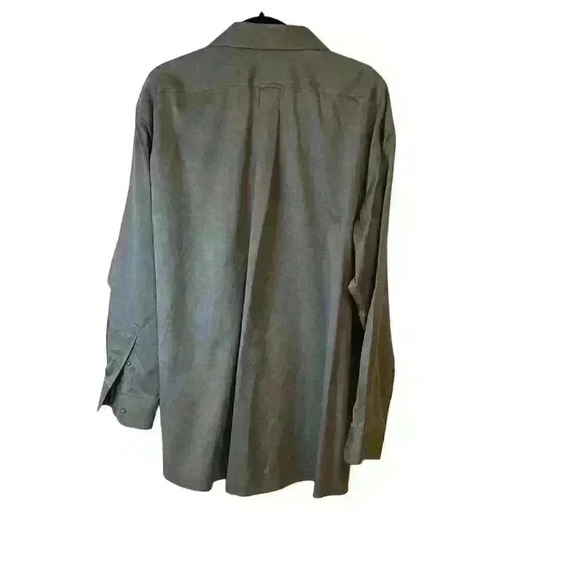 Gold Label Roundtree & Yorke noniron grey button up shirt size 17 1/2 /35 - Picture 4 of 4